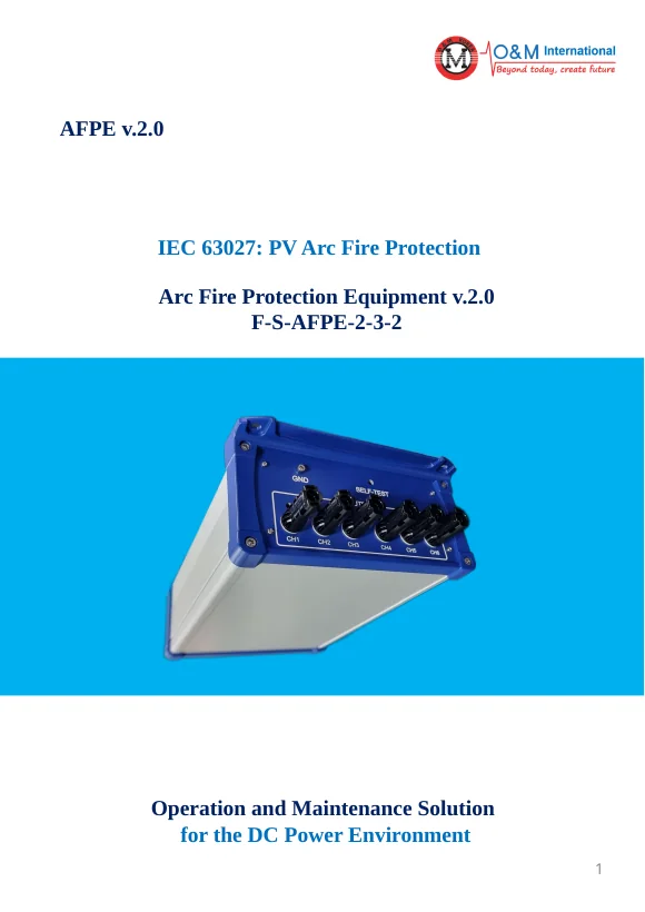 Front cover of the AFPE v2.0 technical brochure